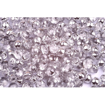 Mushroom Button Beads 4x3mm Crystal Labrador 27001 | Czech Glass