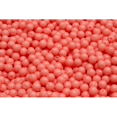 Round Beads 4mm Opaque Indian Peach 02020/31133 | Rutkovsky Glass