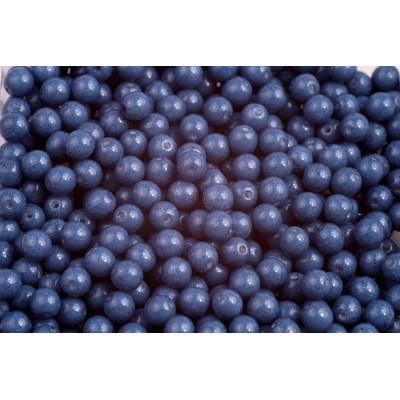 Round Beads 4mm Denim Blue 02020/32126 | Rutkovsky Czech Glass