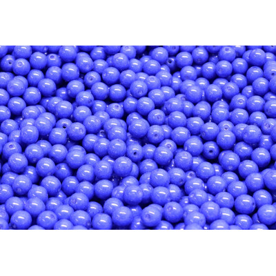 Round Beads 4mm Blue 02020/32035 | Rutkovsky Czech Glass Beads