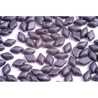 Matubo GemDuo 8x5mm Jet Hematite Matte 23980/84400 | Czech Glass