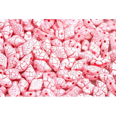 Matubo GemDuo 8x5mm Ionic White/Red 02010-24602 | Czech Glass Beads