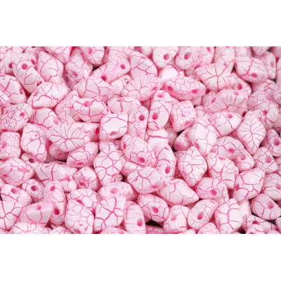 Matubo Gemduo 8x5mm Ionic White/Pink 02010-24603 | Czech Glass Beads