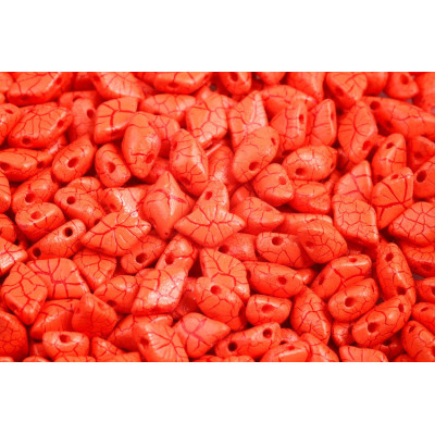 Perles de Verre Tchèque Matubo GemDuo Orange Dark Red