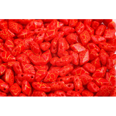 Matubo GemDuo Beads 8x5mm Ionic Red/Yellow 24609 | Glass Beads