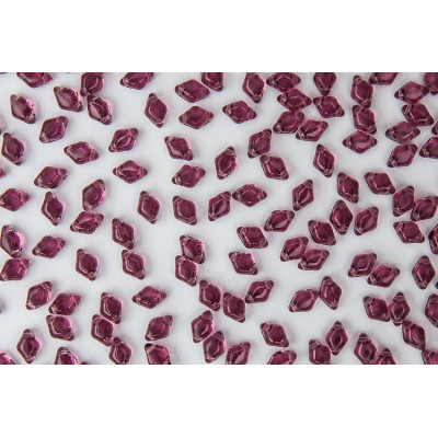 Matubo MiniGemDuo 6 x 4mm Silver Lined Violet 20060 | Czech Beads