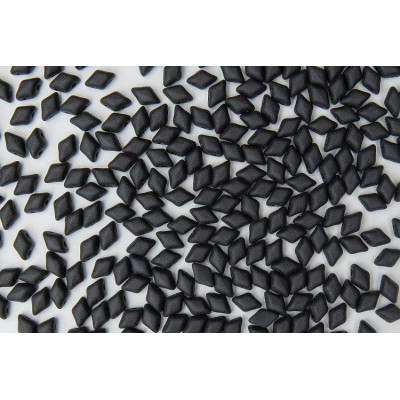 Matubo MiniGemDuo Matte Jet Black 84110 | 6 x 4mm Czech Glass Beads