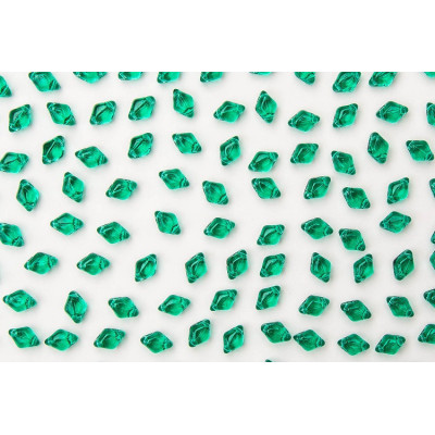 Matubo MiniGemDuo 6 x 4mm Emerald Green 50720 | Czech Glass Beads