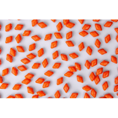 Matubo MiniGemDuo Opaque Orange 93140 | 6 x 4mm Czech Glass Beads