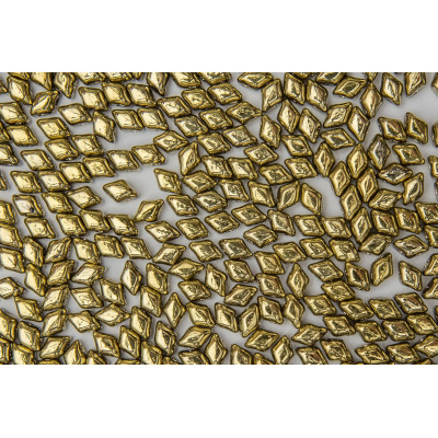 Matubo MiniGemDuo 6 x 4mm Crystal Full Amber 00030-26440 | Czech Beads