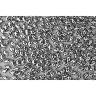 Matubo MiniGemDuo 6 x 4mm Crystal Full Labrador 27000 | Silver Beads