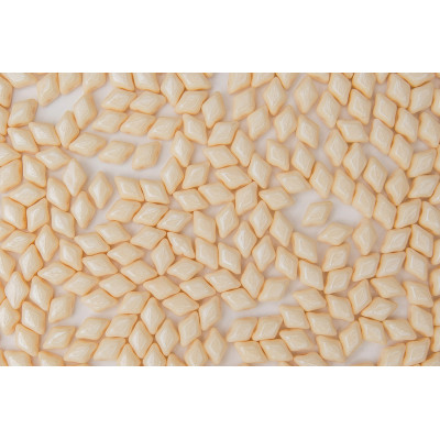 Matubo MiniGemDuo Chalk Orange Luster 6 x 4mm 03000-14413 | Czech Glass