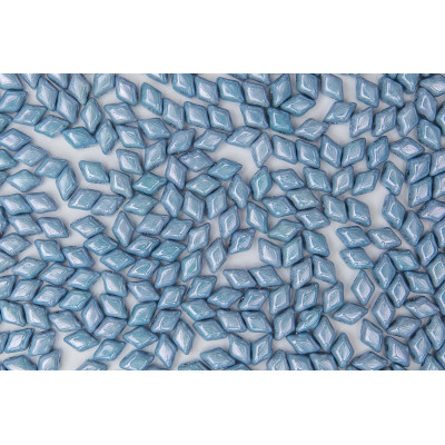 Matubo MiniGemDuo Chalk Blue Luster 6 x 4mm 03000-14464 | Czech Beads