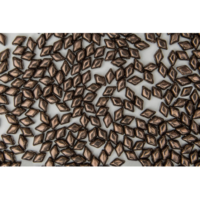 Matubo MiniGemDuo Jet Bronze 6 x 4mm 23980-14415 | Czech Glass Beads