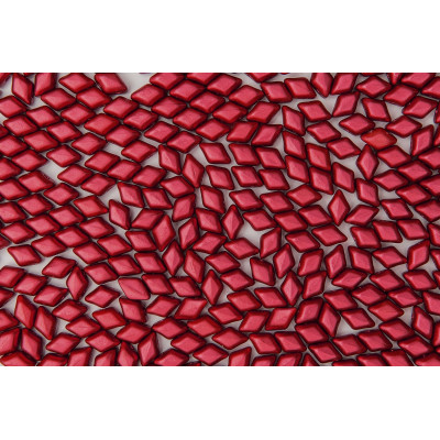 Matubo MiniGemDuo 6 x 4mm Chalk Lava Red 01890 | Czech Beads