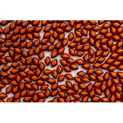 Matubo MiniGemDuo 6 x 4mm Gold Shine Orange 02010-24102 | Czech Beads