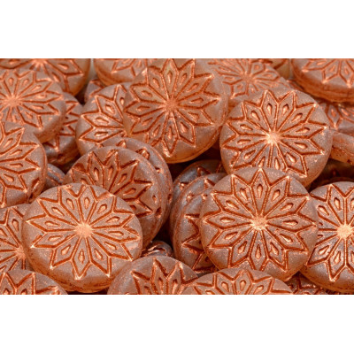 Origami Flower Beads N. 3205 Brown