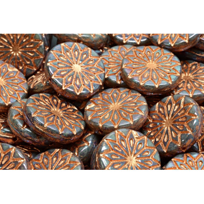 Origami Flower Beads N. 3206 Brown