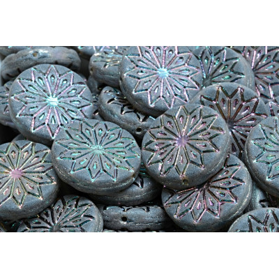 Origami Flower Beads N. 3217 Matt Montana Apricot AB 