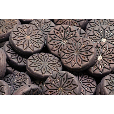 Origami Flower Beads N. 3221 Brown