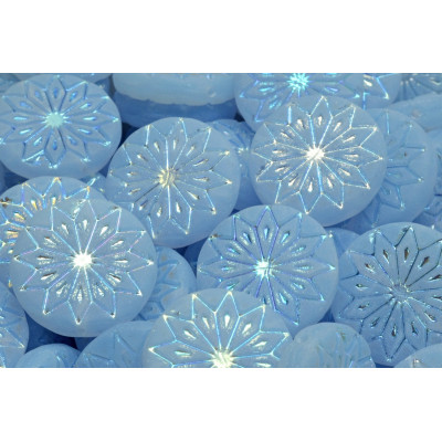 Origami Flower Beads N. 3223 Blue