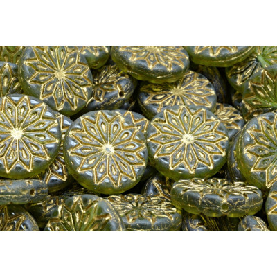 Origami Flower Beads N. 3230 Vert