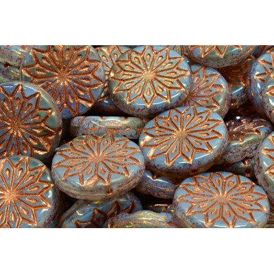 Origami Flower Beads N. 3235 Bleu