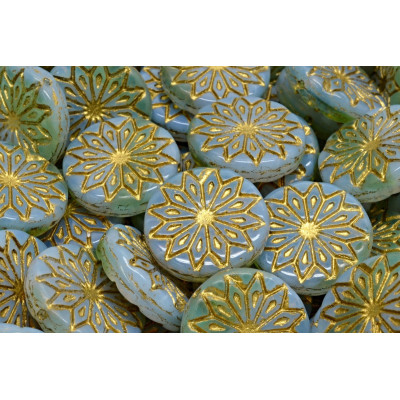 Origami Flower Beads N. 3237 Green