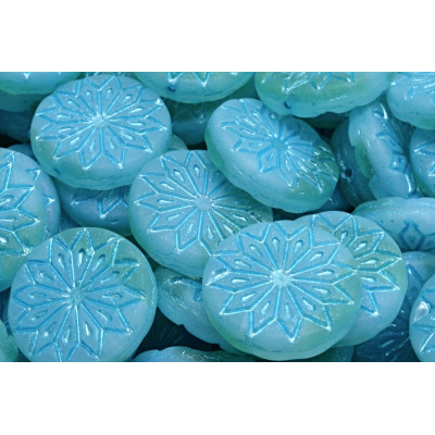 Origami Flower Beads N. 3240 Bleu