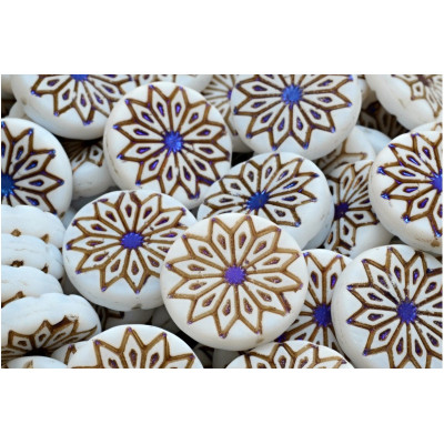 Origami Flower Beads N. 3249 Bianco