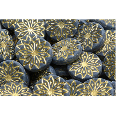 Origami Flower Beads N. 3260 Blue