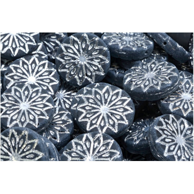 Origami Flower Beads N. 3261 Blue