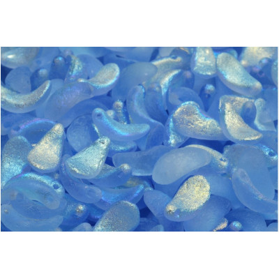 Curved Petal Beads N. 3444 Azul