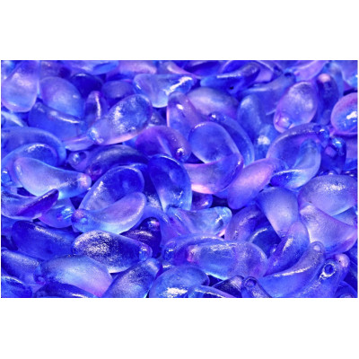 Curved petal beads N. 3445 Blue