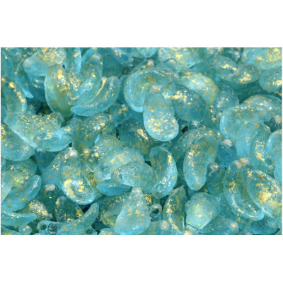 Curved petal beads N. 3448 Green