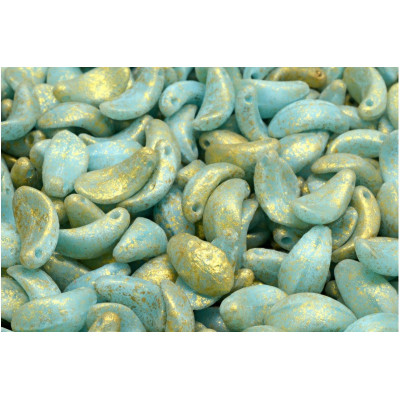 Curved petal beads N. 3449 Green