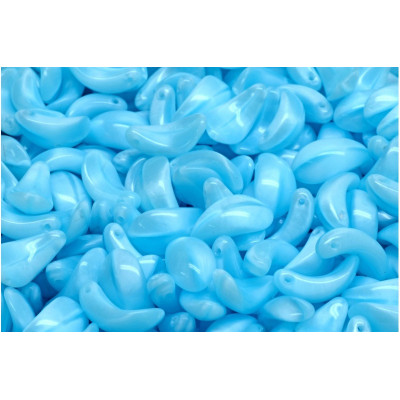 Curved Petal Beads N. 3450 Bleu