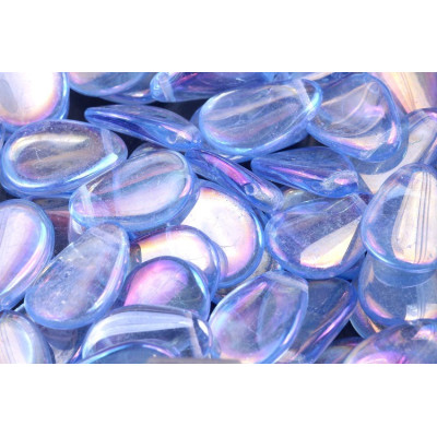 Anemone Petal Beads 11x16 mm N. 1663 LIGHT SAPPHIRE Transparent Iris