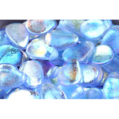 Anemone Petal Beads 11x16 mm N. 1664 LIGHT SAPPHIRE AB ETCHED