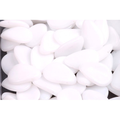 Anemone Petal Beads 11x16 mm N. 1672 White Alabaster