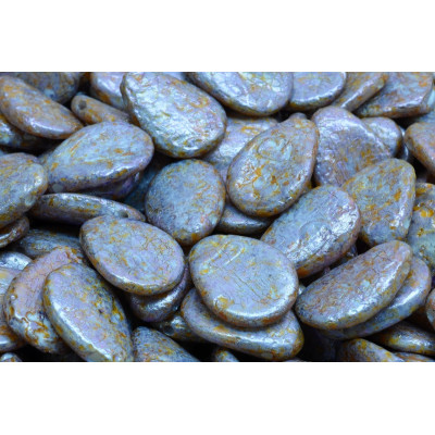 Anemone Petal Beads 11x16 mm N. 1685 OPAQUE GREY SPOTTED