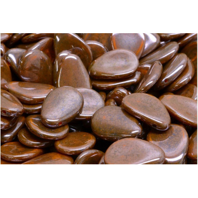 Anemone Petal Beads 11x16 mm N. 61 ORANGE BLUE LUSTER