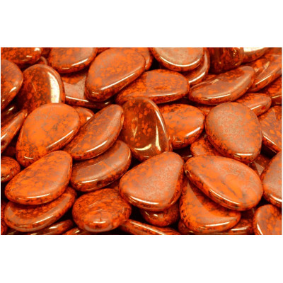 Anemone Petal Beads 11x16 mm N. 62 Orange Bronze Luster 