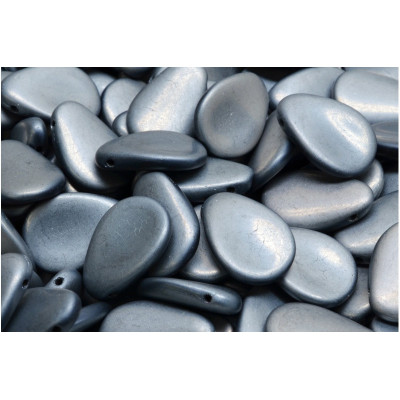 Anemone Petal Beads 11x16 mm N. 68 JET MAT CHROME