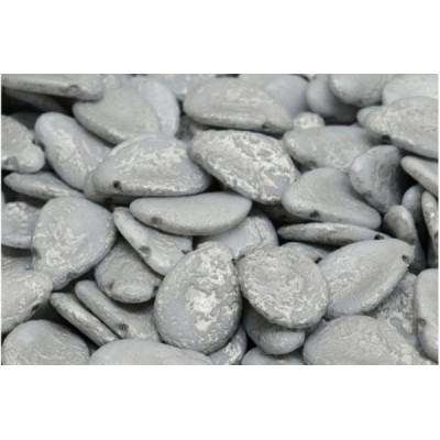 Anemone Petal Beads 11x16 mm N. 69 Opaque Stone Grey Etched