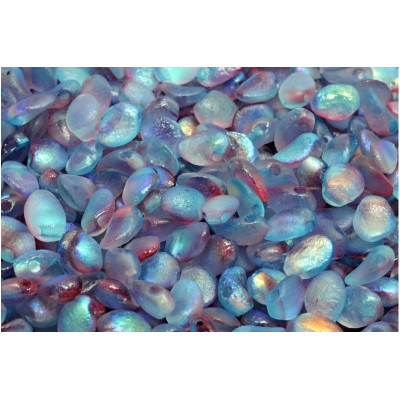 Tulip Petal Beads 6x8 mm N. 2732 Blue