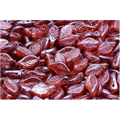 Bay Leaf Beads 6x12 mm N. 1923 CRYSTAL ROSE SPOTTED