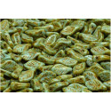 Bay Leaf Beads 6x12 mm N. 1931 OPAQUA GREEN SPOTTED