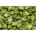 Cherry Leaf Beads 7x12mm N. 3402 OPAQUA GREEN SPOTTED