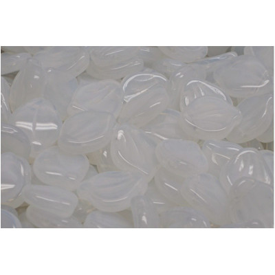 Peony Petal Beads 12x15 mm N. 2775 WHITE OPAL